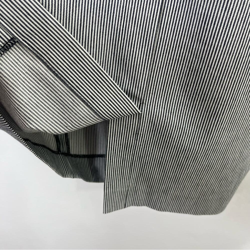LK Bennett Black and White Striped Button-Front Pinafore Dress - Picture 10 of 16